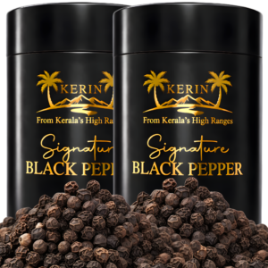 KERIN Special Extra Bold Kerala Black Pepper 5.25mm+ TGSEB whole black pepper pack of 2 from Idukki Kerala