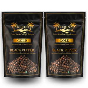 KERIN Classic Premium Kerala Black Pepper 4.25mm+ TGEB 200g pack of 2 whole black pepper from Kerala